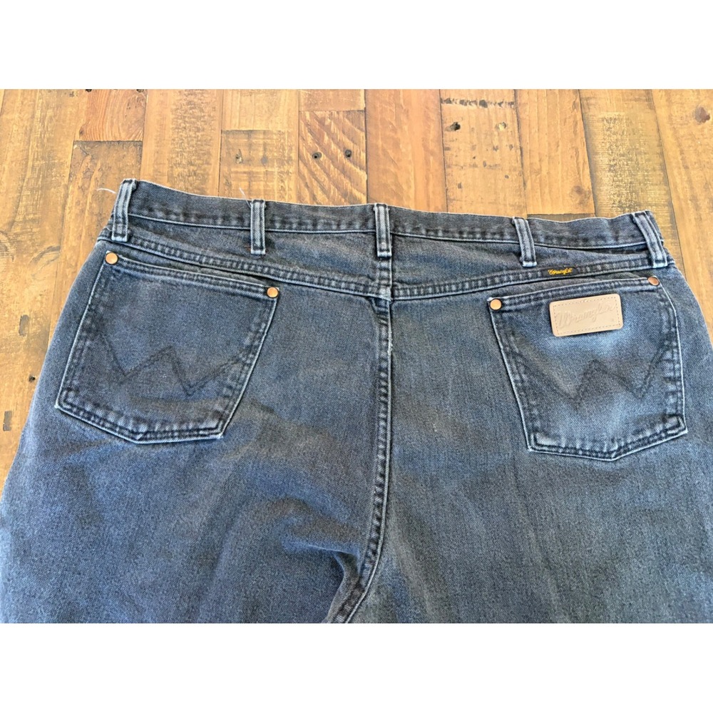 Wrangler 13MWZWK Cowboy Cut Jeans Black Mens 42x30 US Fabric Made in Mexico Y2K - Picture 4 of 11
